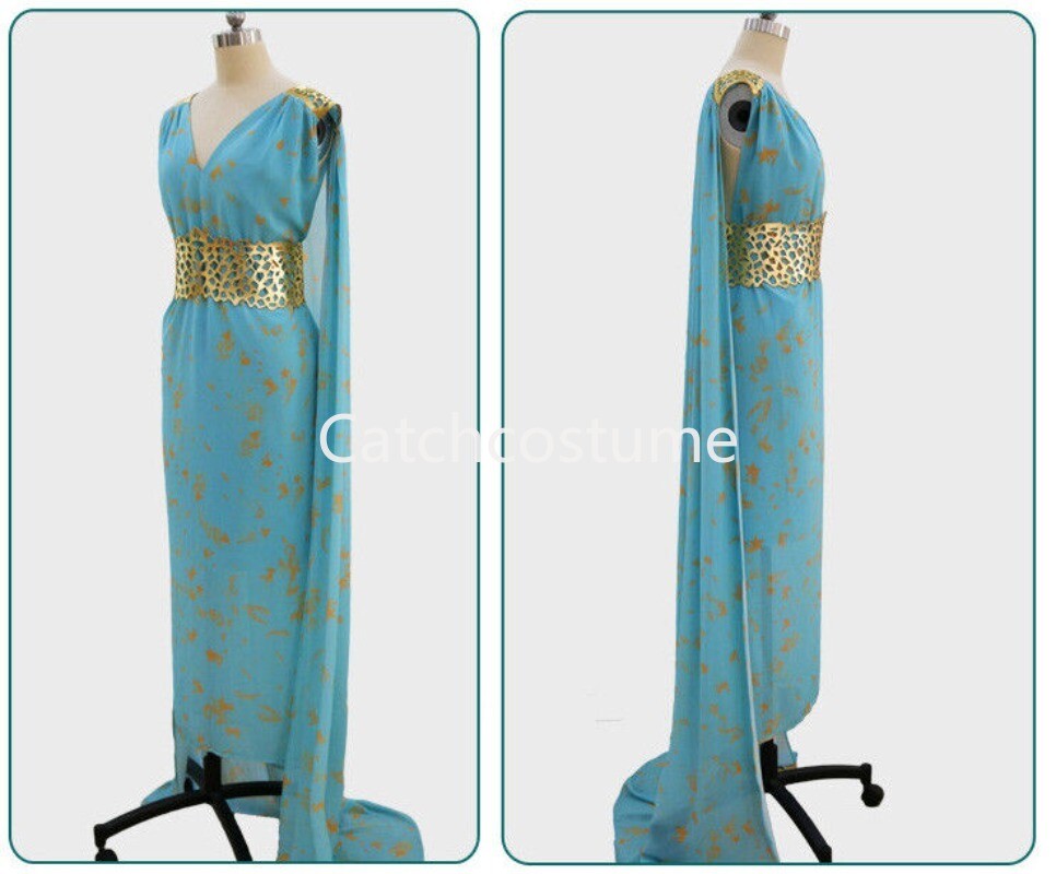daenerys targaryen blue qarth dress EDINSON