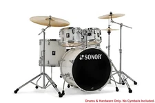 Sonor AQ1 Piano White Stage 22x17.5/10x7/12x8/16x15/14x6 Birch Drums & Hardware