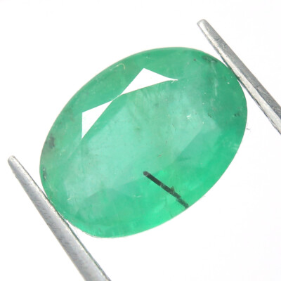 2.00 Ct Certified Natural Emerald Zambia Oval Cut 9x6.5 MM Loose Gemstone