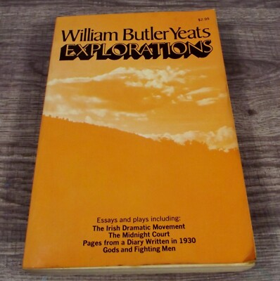 Explorations - Essays & Plays by William Butler Yeats Vintage 1973 PB Book