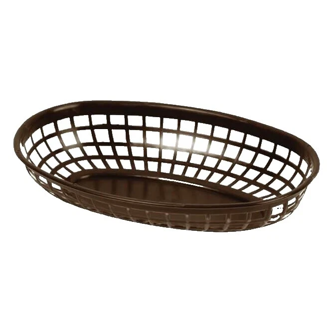 Patrón sólido de plástico marrón Bandejas