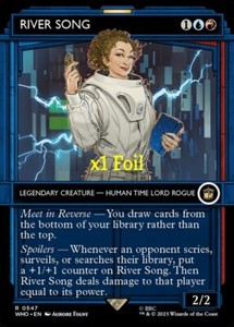 river song mtg card Magic The Gathering - Universes Beyond - Doctor Who choose one of them at random River Song | Kylox's Voltstrider