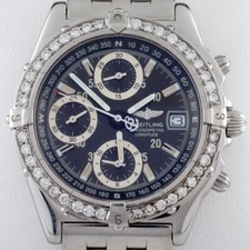 Breitling Chronometre Longitude Ss Automatik Herren Armbanduhr A20348 W/Diamant