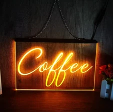 Coffee Espresso Cappuccino 3D LED Neon Light Sign Café Restauran Shop Wall Décor