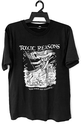VINTAGE 80s TOXIC REASONS PUNK ROCK HARDCORE TOUR CONCERT PROMO T-SHIRT GBH 