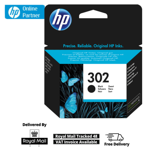 Genuine HP 302 Black F6U66AE Ink Cartridge for HP DeskJet 2130 2132