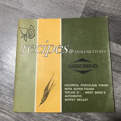 Vintage Westbend Recipes and Instructions Booklet mcm W/15