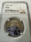 1963 NGC PF67 PROOF FRANKLIN HALF DOLLAR WHITE COINS 50c 90% SILVER