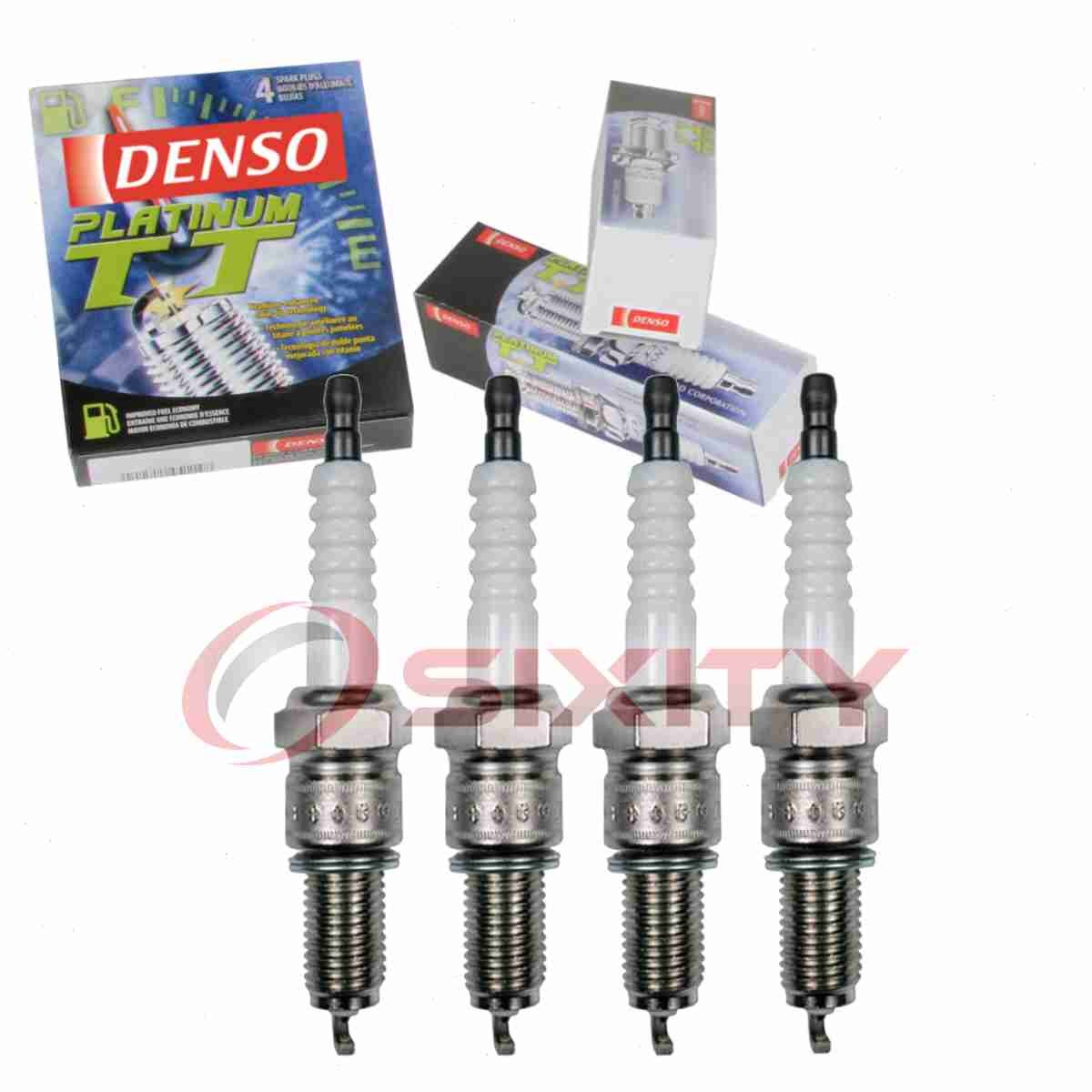 4 pc Denso Platinum TT Spark Plugs for 1984-1986 Dodge Conquest 2.6L L4 jt