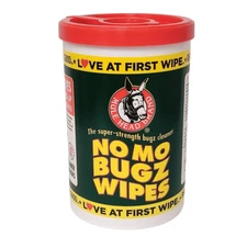 Mule Head Brand No Mo Bugz Wipes 10"x12" Heavy Duty Cleaning Wipe, 72 Count