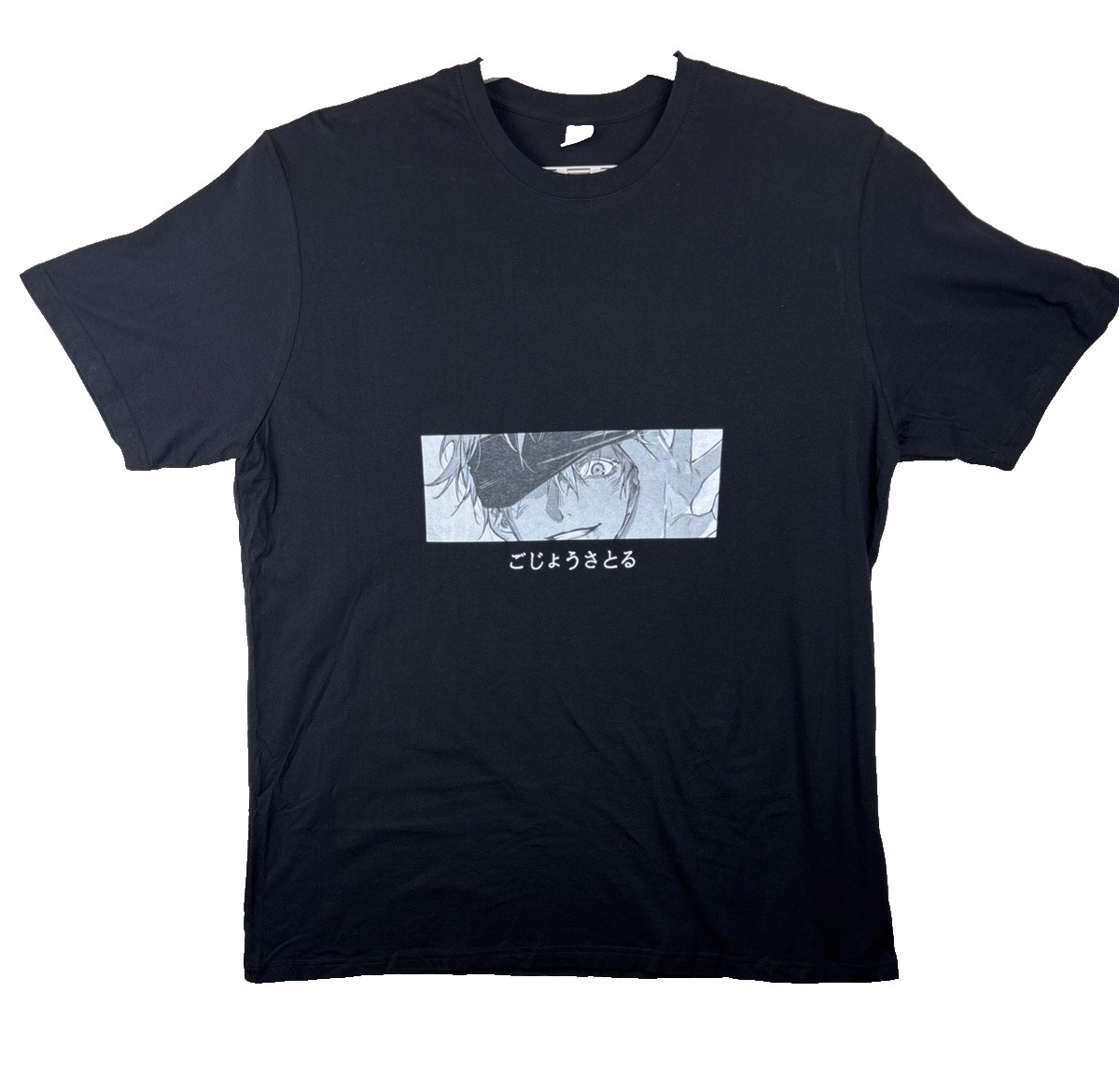 Camiseta Jujutsu Kaisen Gojo Satoru Anime Negra Para Hombre 3XL Manga Gráfica Camiseta