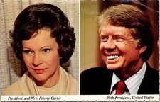 Vintage President Jimmy Carter and Rosalynn Postcard 39th US President 1977