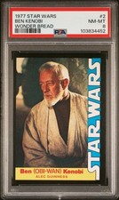 1977 Star Wars Wonder Bread Vintage Card #2 Ben Kenobi PSA 8 NM-MINT