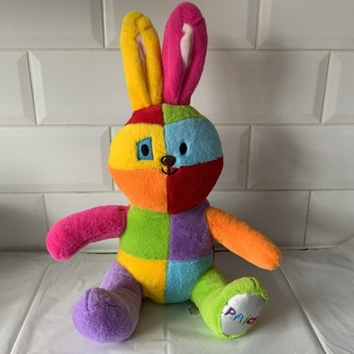 Patchwork Hase Plüsch 10 Zoll Aufnäher Osterhase Stofftier TJM Home Schnäppchen