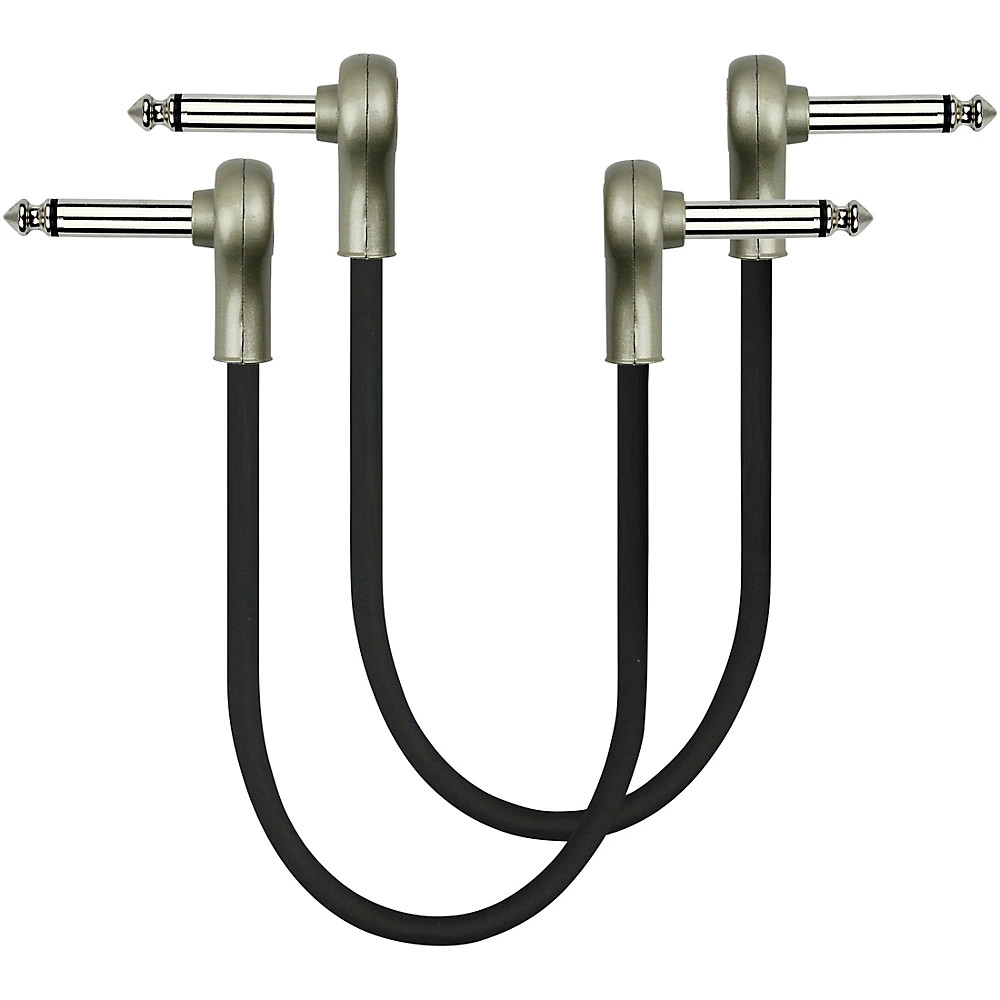 Кабель для педалей KIRLIN Skinny, от 1/4 прямого угла до 1/4 прямого угла (2 штуки) длиной 1 фут.