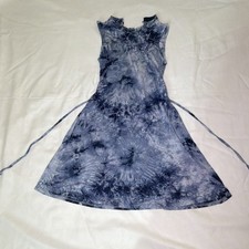 Justice Girls A-Line Tie Dye Knit Collared Sleeveless Knee Length Dress Size 10