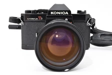 Konica Autoreflex T3 35mm Film Camera w/Tamron 38-100mm f/3.5 Zoom Lens VG Works