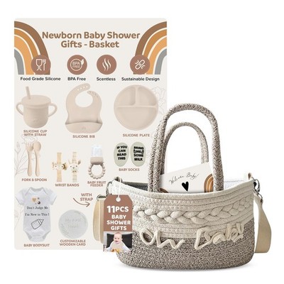 Baby Gift Set | 11 Piece Gender Neutral Newborn Gift Basket for Boys & Girls ...