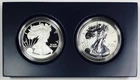 *2012 S AMERICAN SILVER TWO COIN SET* *PROOF + REVERSE PROOF* *MS+++* NR #S1258