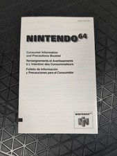 Nintendo 64 Consumer Information and Precautions Booklet Manual Only