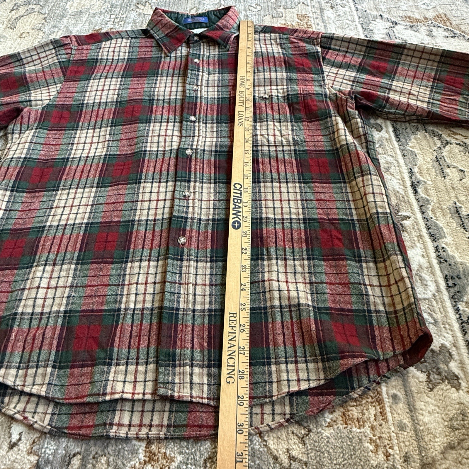Vintage 90’s Pendleton Button Wool Long Sleeve Pl… - image 13