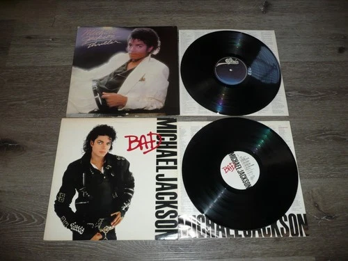 Michael Jackson LP. Record Lot Bad + Thriller gatefold.