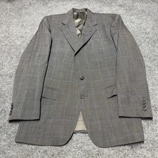 Vintage Polo University Ralph Lauren Wool Blazer Windowpane Birdseye Men 42R USA