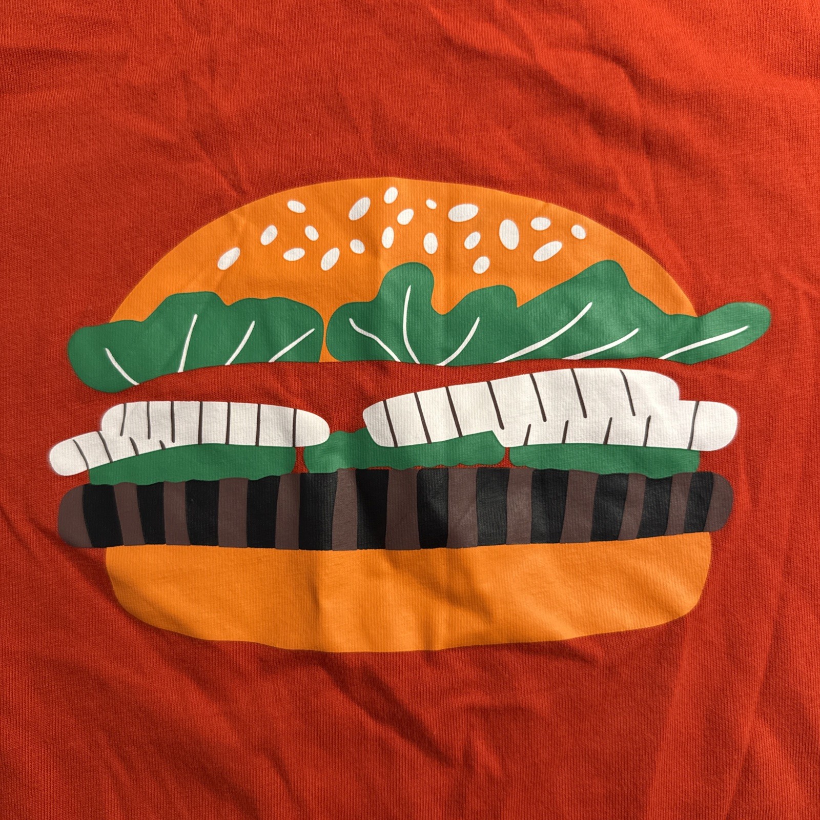 Burger King BK Official Whopper Sandwich Red Employee Shirt Medium image 2