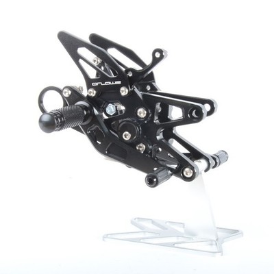 Arlows Racing Fussrastenanlage BMW S1000RR K46 HP4 K42 S1000R 2009-2014 Schwarz