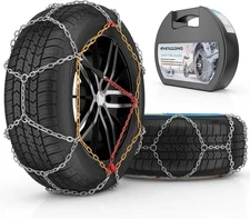 Snow Tire Chains for Car SUV Pickup Trucks, Universal Adjustable Quick Fit Easy