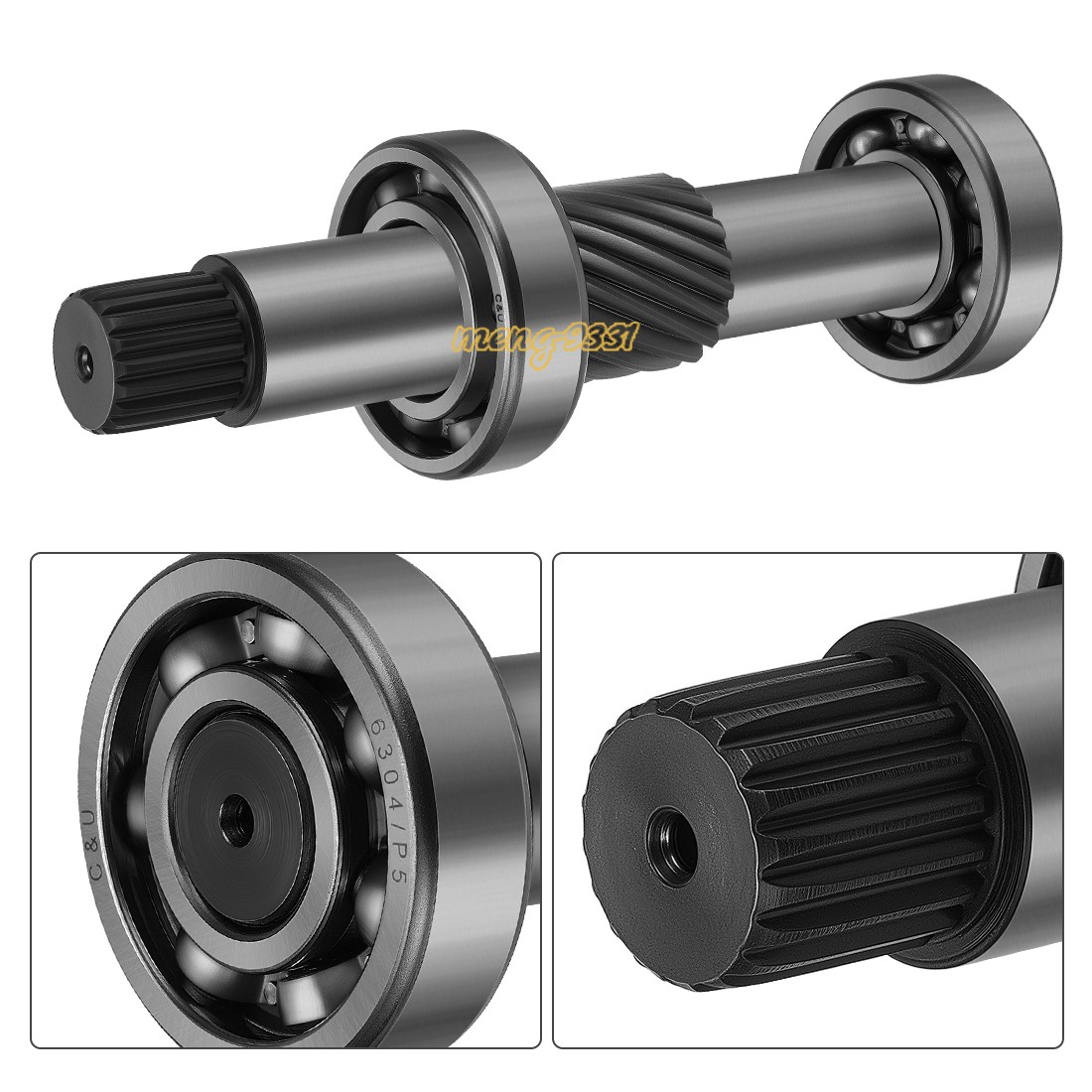 Rear Axle Input Shaft with Bearing for Yamaha G29 Electric Golf Cart 2007-2016