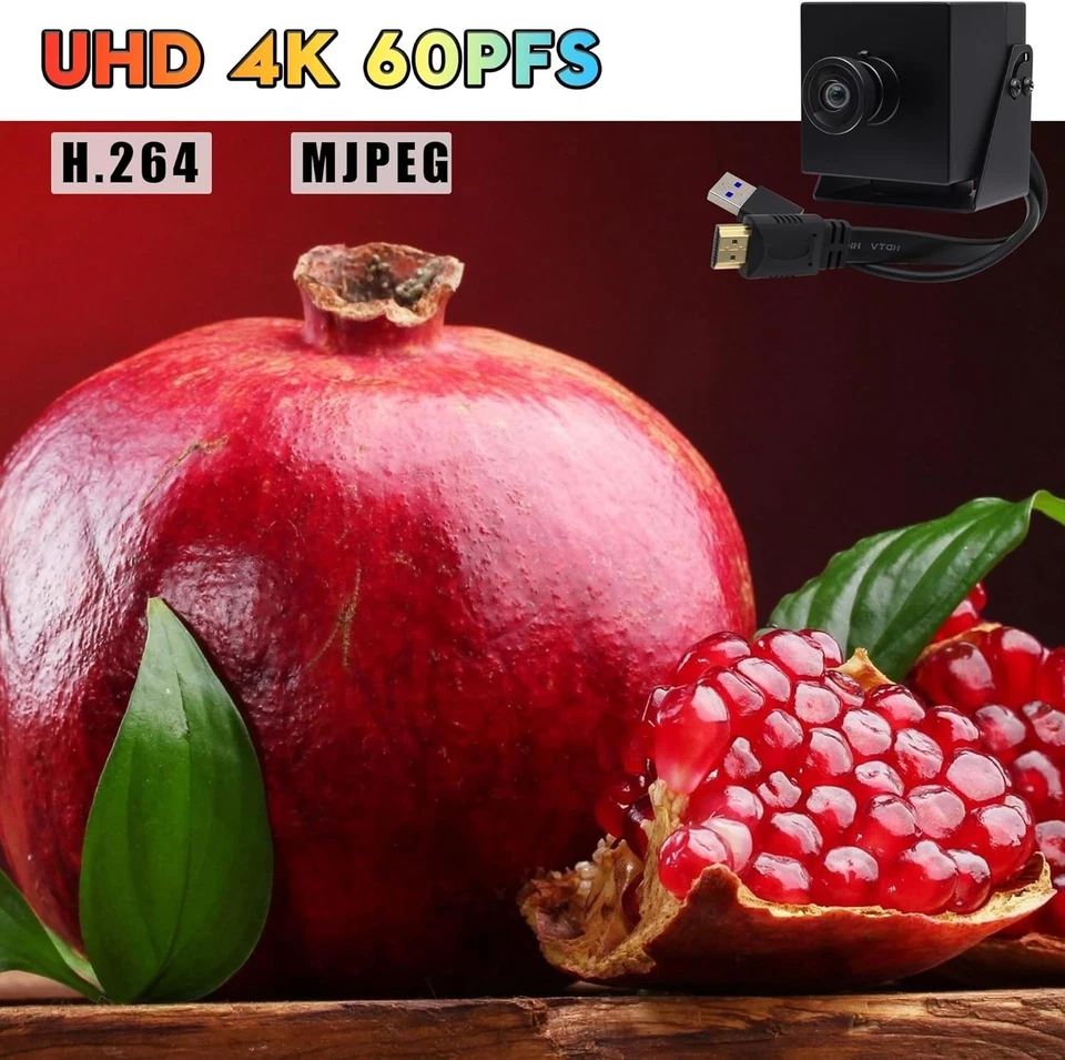 4K 60fps USB/HDMI Fischaugen-Kamera 200° Ultraweitwinkel Pi/PC - Bild 2 von 4