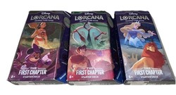 Disney Lorcana: The First Chapter Starter Deck Set of 3