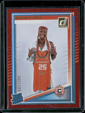 2025 Panini Donruss WNBA Saniya Rivers #92 Rated Rookie Red Shimmer /399 Sun RC
