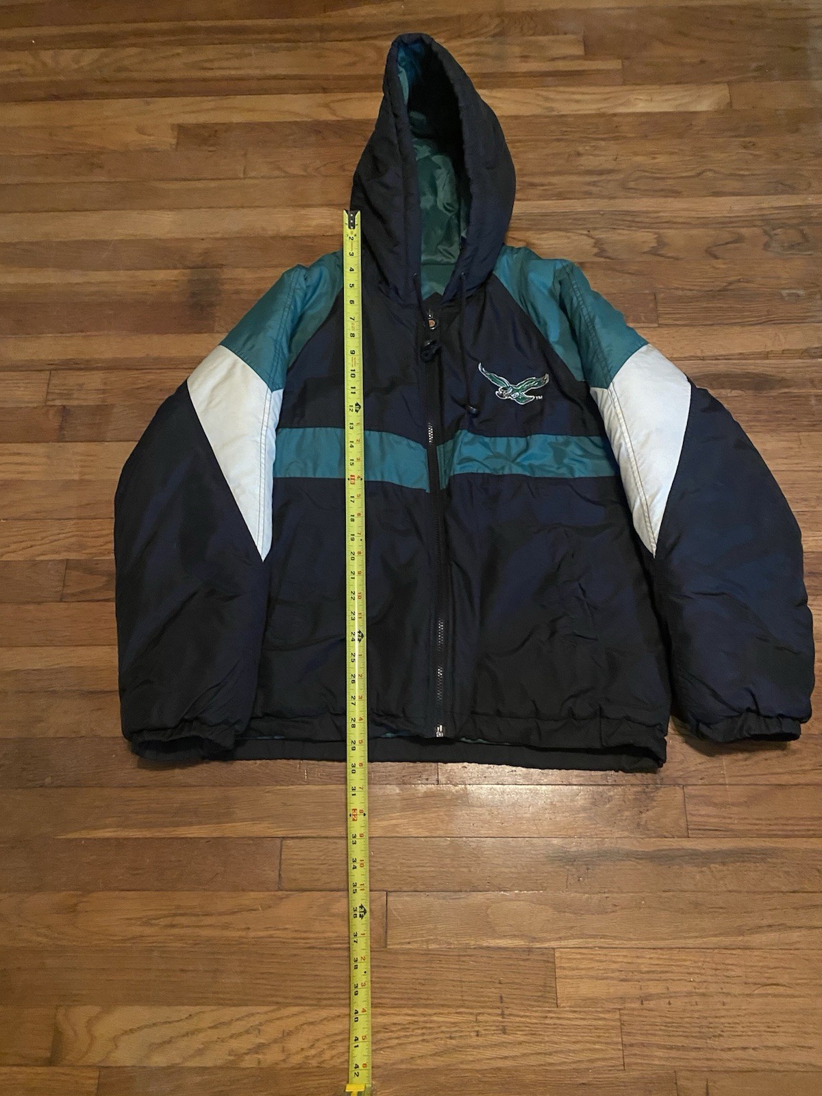 Vintage 1990s Game Day By Turbo NFL Eagles Puffer Jacket Rare Medium
