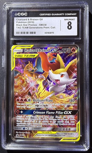 Charizard & Braixen-GX graded CGC 8 for sale on eBay