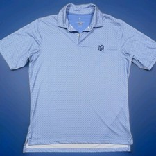 Fairway & Greene USA MADE Golf Polo Shirt Blue Men's Medium