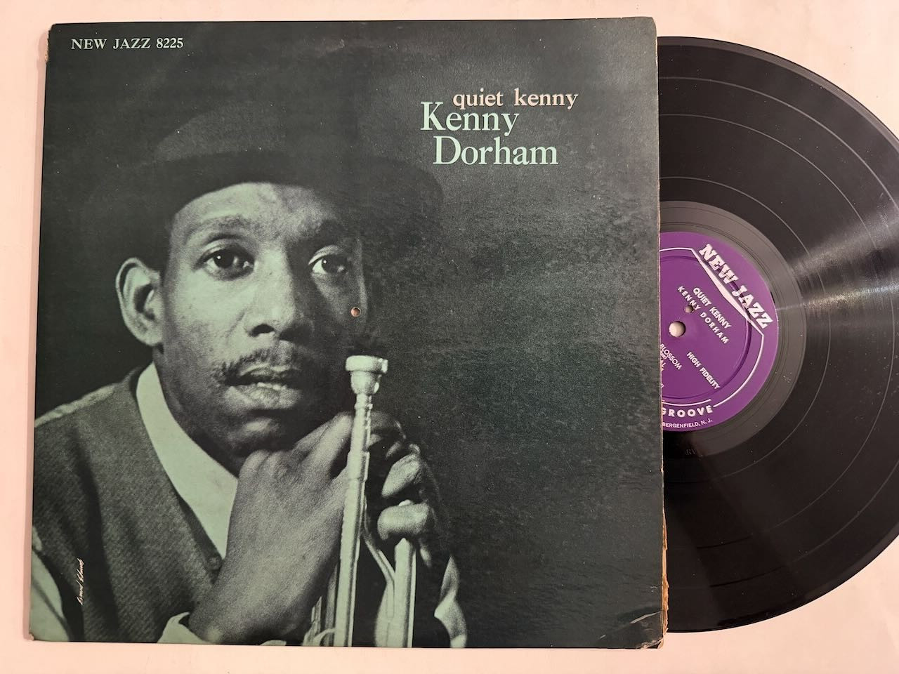 Kenny Dorham LP "Quiet Kenny" New Jazz NJLP 8225 DG RVG PROMO VG+ Hear