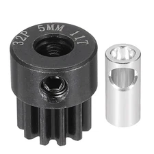 32P 11T Pinion Gear Set with Adapter Shaft, 1/2" x 1/2" Motor Gears