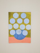 Carte d'art originale ACEO collage acrylique abstrait fleurs, trouver Joyl #4