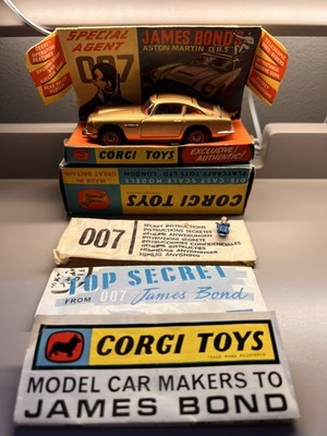 Frühe Ausgabe James Bond 007 Corgi Aston Martin DB5 (1965) - komplette OVP
