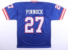 Jason Pinnock Signed NY Giants Football Jersey Autographed with JSA COA