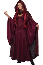Adult Witch Costume Hooded Cloak Gown 5023 058 Long
