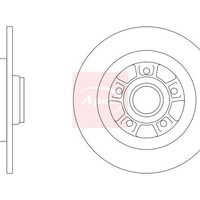 Apec Bremsscheibe Hinten FüR Renault Megane IV 2015 Ø260 5-Loch 8Mm