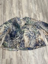 Show Me Your Mumu Lizzie Top Snake Reptile Print Tunic Top Flare Sleeve XS