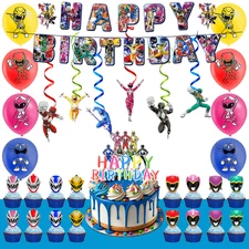 Power Rangers Party Decorations Power Rangers Party Supplies Balloons Tablecloth