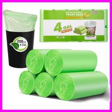 Small Trash Bags 4-6 Gallon, Inwaysin 200 Count Biodegradable Trash Bags 4 Gallo