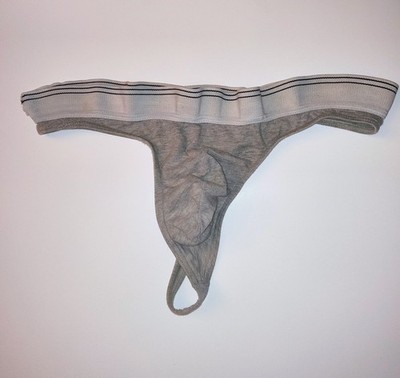 Vintage 90's Frederick's of Hollywood Men's Sports Thong   Grey Cotton Medium 
