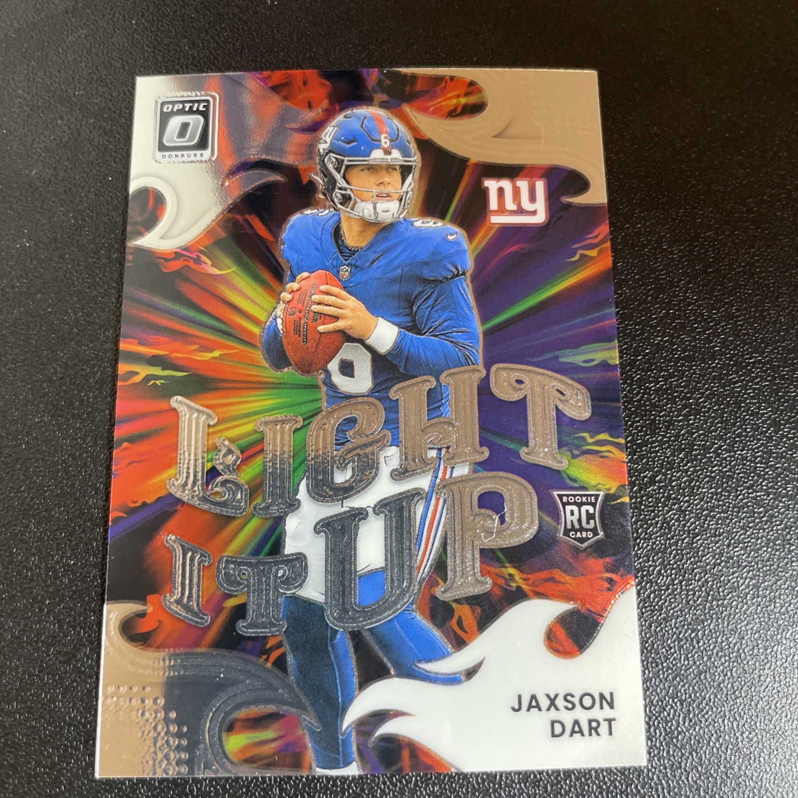 2025 Panini Donruss Optic - Light It Up Jaxson Dart #3 (RC) Giants