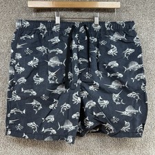 NWT Salt Life Men's SLX-QD Swim Trunks Size XXL Aqua Trunks Drawstring Fish